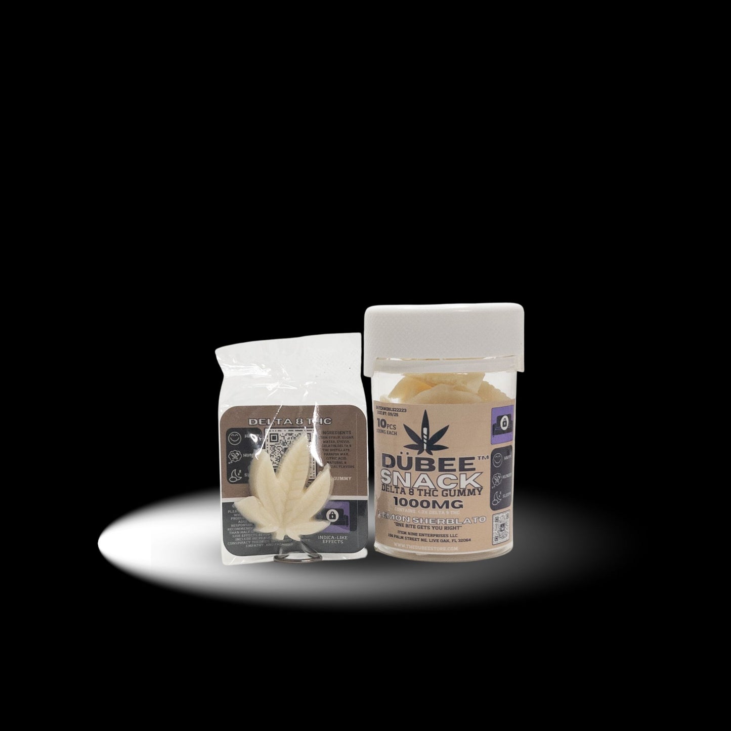 Dübee Snacks - 100mg Delta 8 THC Gummy - Lemon Sherblato